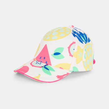 قبعة كاسكيت مزينة برسوم متعددة الألوان للفتيات